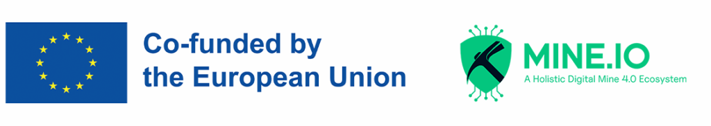 cofounded by the european union, mine.io logo